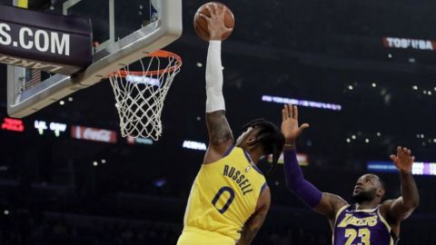 Lakers superan a Warriors 120-94, lideran NBA con foja 9-2