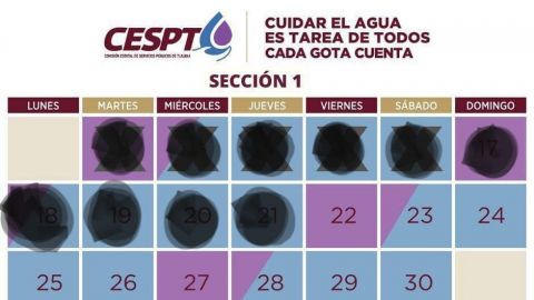 Suspenderá la CESPT mañana viernes el agua a la Sección Uno 💧