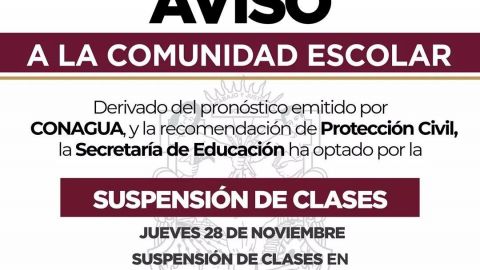 Suspensión de clases el jueves en los cinco municipios