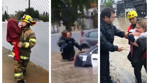 Al rescate de personas atrapadas por las lluvias