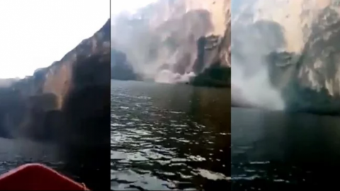 VIDEO: Captan derrumbe en el Cañón del Sumidero, en Chiapas