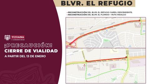 Cerrarán el bulevard El Refugio por reparación