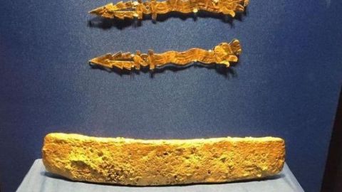 Confirman que tejo de oro hallado en México es vestigio de la ''Noche Triste''
