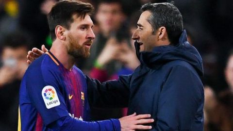 Emotiva despedida de Lionel Messi a Ernesto Valverde