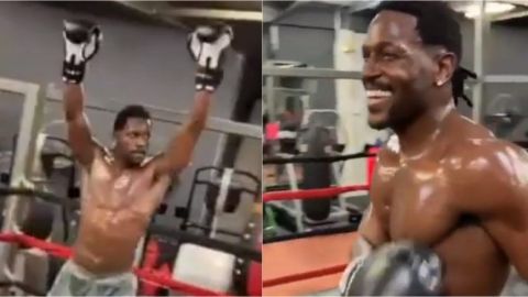 VIDEO: Antonio Brown entrena para una posible pelea con YouTuber