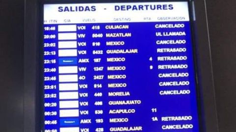 Retraso y cancelación de vuelos en AIT por banco de niebla