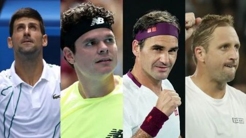 Djokovic-Raonic y Federer-Sandgren, a cuartos de final
