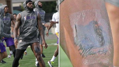 LeBron James rinde homenaje Kobe Bryant con un tatuaje