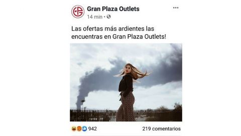 Gran Plaza Outlets se burla del incendio que consumió empresa FANOSA