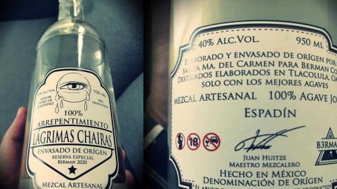 Presentan el mezcal artesanal hecho con 'Lágrimas Chairas, 100% arrepentimiento'