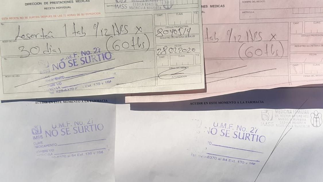Reportan desabasto de medicamentos en IMSS