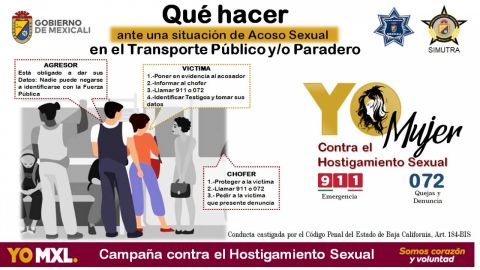 Inicia Mexicali campaña contra el acoso en unidades del transporte público