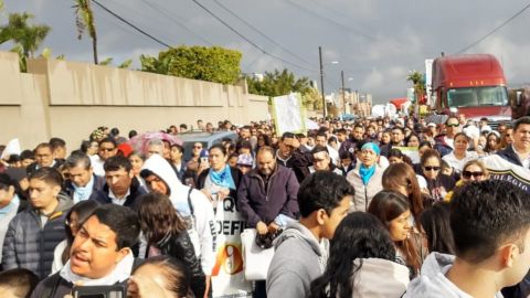VIDEO: Tijuanenses se suman a "Marcha por la vida y la paz"