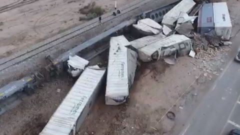 Se descarriló un tren en el Valle de Mexicali