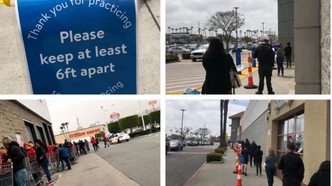 Largas filas en supermercados de Tijuana y San Diego