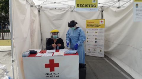 Cruz Roja instala filtro sanitario por COVID-19