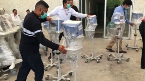 Donan a hospital del IMSS 50 ventiladores para pacientes con Covid-19