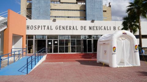 Instalan túnel sanitizante en Hospital General de Mexicali