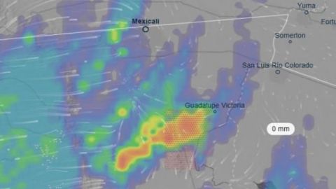 Valle de Mexicali presenta mayor lluvia en el Estado
