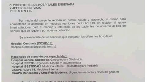 Reubicarán los servicios de salud en Ensenada por contingencia