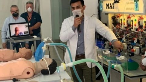 Crean en México respirador que atiende a 6 pacientes con Covid-19