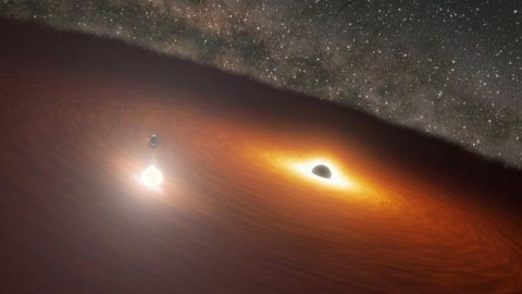 Einstein y Hawking: el "baile" de 2 gigantescos agujeros negros