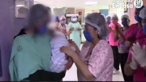 Dan de alta a bebé de madre con Covid-19 en hospital de La Raza
