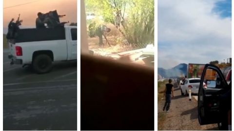 FUERTES IMÁGENES: Enfrentamientos a balazos en caseta Magdalena, Sonora