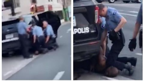 VIDEO: No fue uno, fueron tres policías quienes pusieron sus rodillas en Floyd