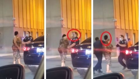 VIDEO: Una mujer abofetea a policía en protestas y la noquearon 😱