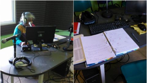 Alumnos sin internet, su vocación la tiene dando clases por radio comunitaria