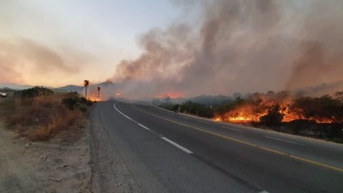 Cierran autopista por incendios forestales