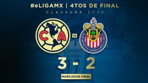 América vence a Chivas y avanza a semifinales en la eLigaMX