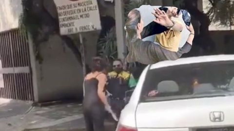VIDEO: #LadyChancla amenaza con arrojar chancla a policía 😱