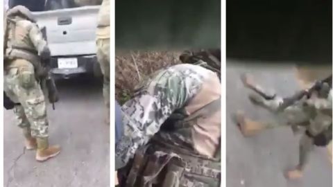 VIDEO: Momento exacto en el que matan a dos militares y hieren a otros