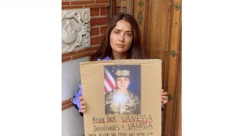 Salma Hayek pide encontrar a joven militar desaparecida en EU