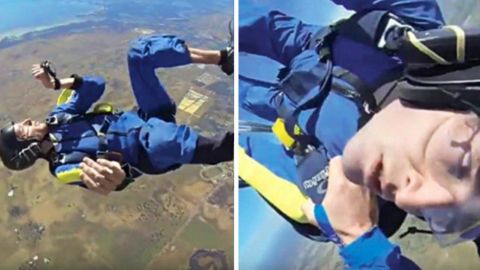 Paracaidista rescató a hombre que sufrió ataque de convulsiones