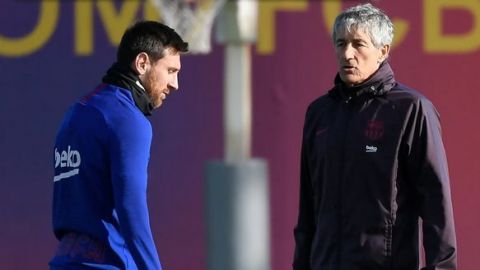Setién hace frente a polémicas sobre Messi y Griezmann