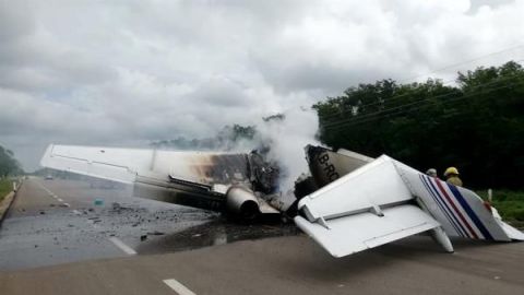Avioneta incendiada en Quintana Roo venía de Venezuela y se estrelló a propósito
