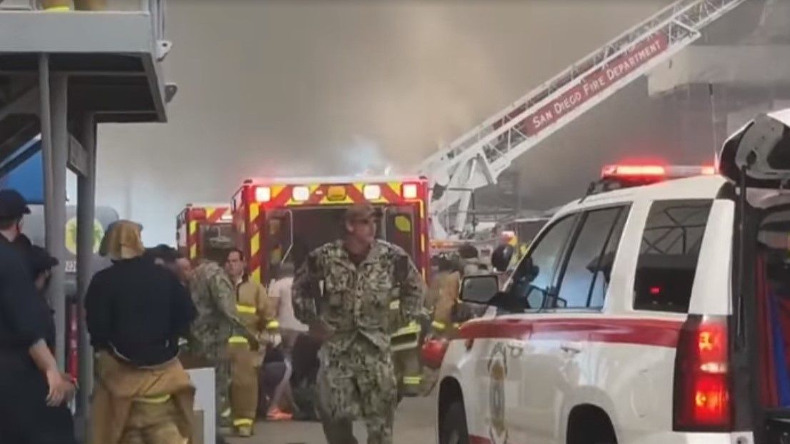 18 marineros heridos por incendio "de 3 alarmas" de un barco de guerra ...