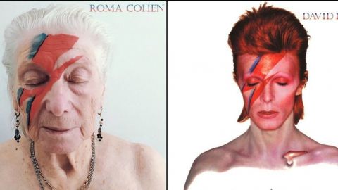 Abuelitos en asilo recrean famosas portadas de discos