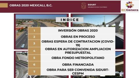 Invertirá SIDURT en Mexicali más de 670 mdp en obra pública
