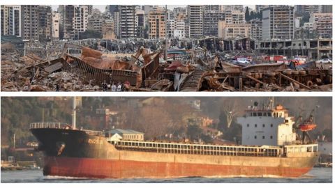 Barco ruso con posible vínculo en la devastadora explosión en Beirut