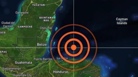 Reportan sismo de 5.7 en costas de Honduras; se percibe en QR