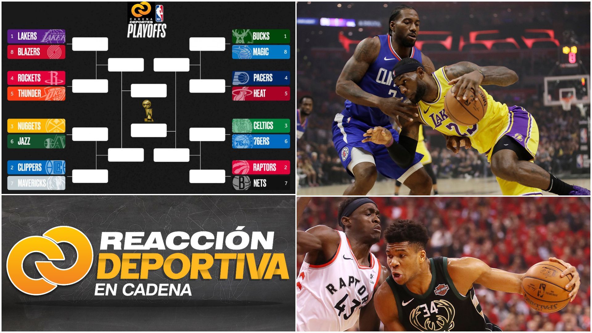 Reacción Deportiva en Cadena VIDEO Arrancan los playoffs de la NBA