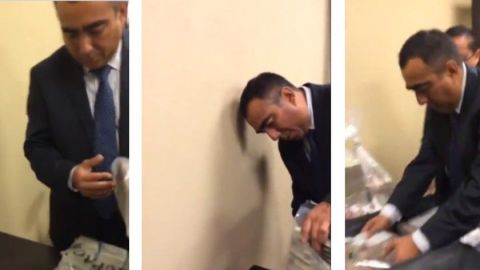 VIDEO: Rafael Caraveo recibe bolsas de dinero en video