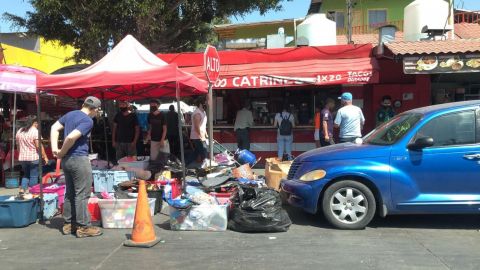 Mercado sobreruedas en Tijuana sin puestos esenciales