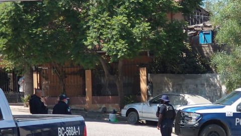 Cabeza sobre una cubeta, parte de las tres maletas y cartulinas con narcomensaje