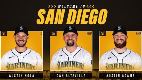 Padres hacen cambio con Mariners, cubren necesidades en bullpen y receptoría