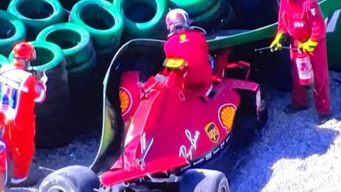 Así fue el accidente de Charles Leclerc en el Gran Premio de Italia
